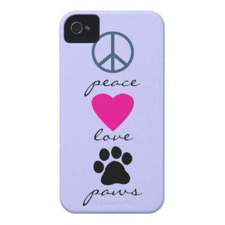 Peace Love Paws iPhone 4 Case