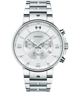 Movado Mens Swiss Chronograph Datron Stainless Steel Bracelet Watch 40mm 0606477   Watches   Jewelry & Watches