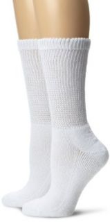 Dr. Scholl's Women's 2 Pair Pack Diabetes Circulatory Crew Socks, White, Socks Size 9 11/Shoe Size 4 10 Clothing