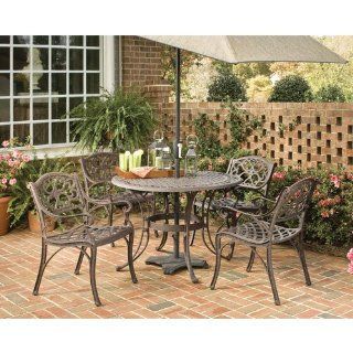 Home Styles 5555 308 Biscayne 5 Piece Outdoor Dining Set, Rust Bronze Finish, 42 Inch   Outdoor And Patio Furniture Sets
