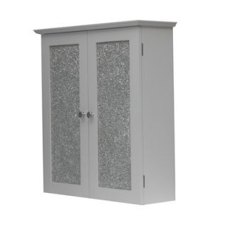 Elegant Home Fashions Buckingham Wall Cabinet with 2 Glass Doors