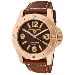 Swiss Legend Men's 'Conqueror' Brown Leather Watch Swiss Legend Men's Swiss Legend Watches