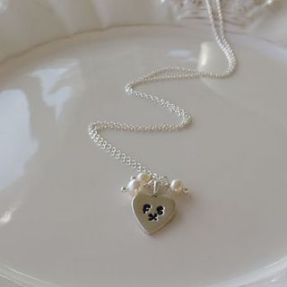 initials silver heart necklace by samphire jewellery