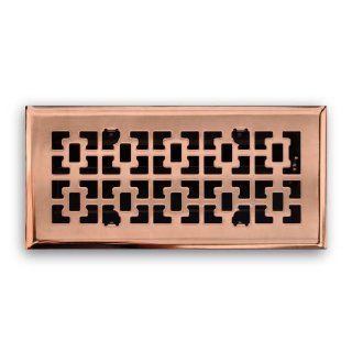 Truaire C166 VCP 04X10(Duct Opening Measurements) Decorative Floor Grille 4 Inch by 10 Inch Vintage Victorian Floor Diffuser, Copper Finish   Floor Heating Registers  
