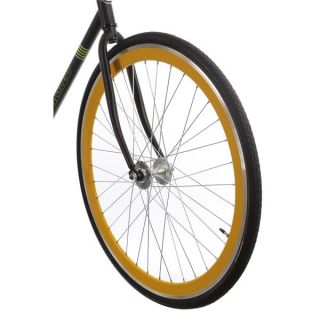 Framed Lifted Flat Bar Bike S/S Black/Yellow 52cm/20.5in