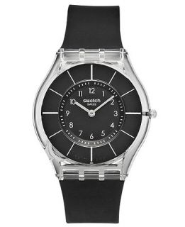 Swatch Watch, Unisex Swiss Black Classiness Black Silicone Strap 34mm SFK361   Watches   Jewelry & Watches
