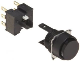 Omron A165 TBM 2 Projection Type Pushbutton and Switch, Solder Terminal, IP65 Oil Resistant, 16mm Mounting Aperture, Non Lighted, Momentary Operation, Round, Black, Double Pole Double Throw Contacts Electronic Component Pushbutton Switches Industrial &am