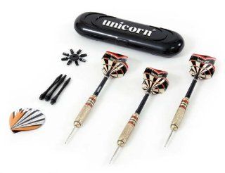 Unicorn GT165 Brass Steel Tip Dart Set with Compact Case  Sports & Outdoors