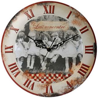vintage style kitchen wall clock by la vie en rose sales