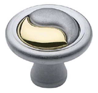 Amerock BP19255 CCB Ying Yang 1 Inch Diameter Knob, Brushed Chrome and Brass   Cabinet And Furniture Knobs  