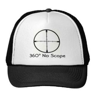 360 No Scope Crosshairs Hat FPS Joke Trucker Fps