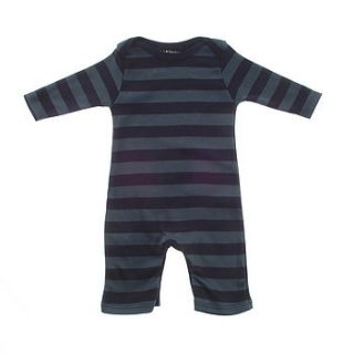 vintage blue and navy striped all in one by bob & blossom ltd