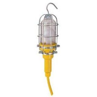 Woodhead 1203D163 Watertite Handlamp, Wet Location, Incandescent Bulb, Grounded Guard, #8 Gauge Zinc Plated Steel Guard Material, Tempered Glass Globe Material, 100W Max Lamp Wattage, 16/3 SOOW Cord Type, NEMA 5 15 Configuration, 100ft Cord Length Portabl