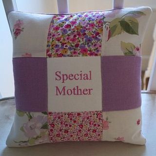 special mother cushion pink and purple by tuppenny house designs
