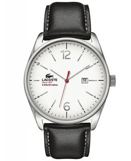 Lacoste Watch, Mens Austin Black Leather Strap 44mm 2010680   Watches   Jewelry & Watches