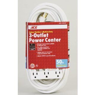 Ace 3 Outlet Power Block (MO SJT163 50 WH)   Extension Cords  