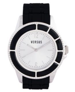 Versus by Versace Watch, Unisex Chronograph Soho Black Calfskin Leather Strap 44mm 3C7340 0000   Watches   Jewelry & Watches