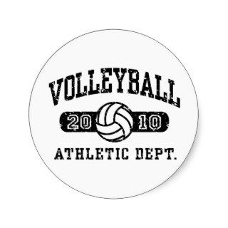Volleyball 2010 round stickers