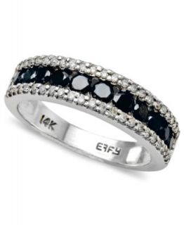 Sterling Silver Ring, Black Diamond Stackable Ring (1/2 ct. t.w.)   Rings   Jewelry & Watches