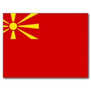 Municipality Of Bistrica, Macedonia flag Postcard