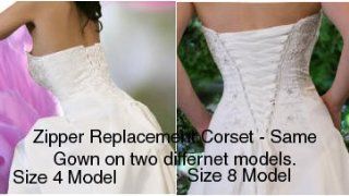 Wedding Gown Zipper Replacement Adjustable Fit Corset Back Kit Lace Up Ivory 14"  Wedding Ceremony Accessories  