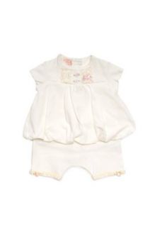 Biscotti Baby Girls Newborn Lace Lullaby Short Sleeve Romper Clothing