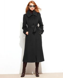 Anne Klein Wool Cashmere Blend Belted Walker Coat   Coats   Women