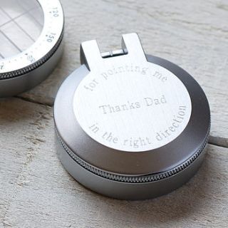 personalised metal travel compass by highland angel