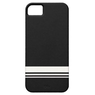 Black & White Carbon Fiber Stripes iPhone 5 Case