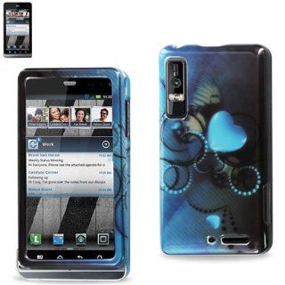 Protector Cover MOTOROLA DROID 3 T862 Snap On Hard Case Blue Heart Design 2DPC MOTXT862 157 Cell Phones & Accessories
