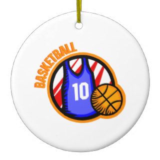 Basketball jersey logo ornaments