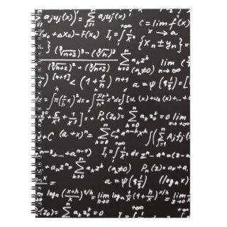 Blackboard Math Equations Spiral Note Book