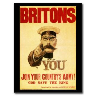 Britons Wants You, Lord kitchener Postcards
