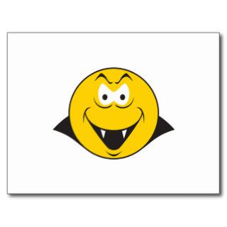 Vampire Smiley Face Post Cards