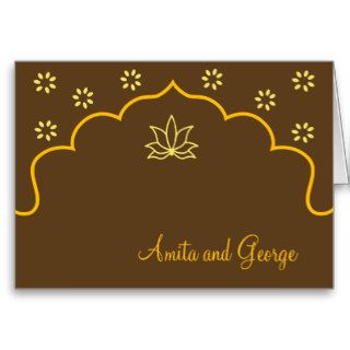 Indian Thank You Card Brown