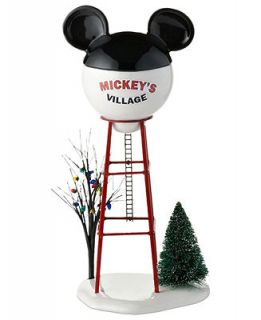 Department 56 Mickeys Christmas Village Water Tower Collectible Figurine   Holiday Lane