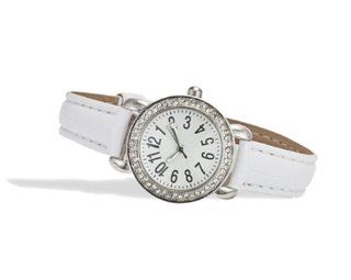 FMD Merona White Leather Crystal Womens Watch FMDM155 Watches