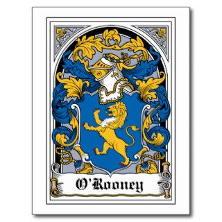 O'Rooney Family Crest Post Card