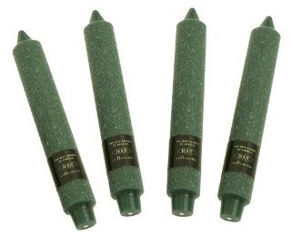 Root 9" Unscented Timberline Collenette Candles, Dark Green, 4 Pack Box   Taper Candles
