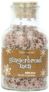 Dean Jacobs Gingerbread Men Glass Jar with Cork, 3.3 Ounce (Pack of 3)  Dessert Decorating Sprinkles  Grocery & Gourmet Food