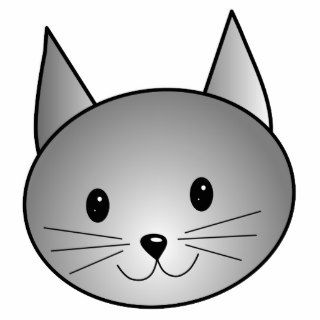 Cat. Adorable Gray Kitty Design. Acrylic Cut Outs