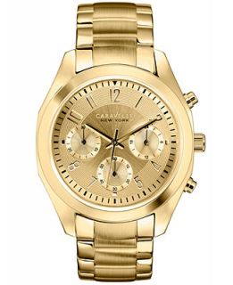 Caravelle New York by Bulova Womens Chronograph Gold Tone Stainless Steel Bracelet Watch 36mm 44L118   Watches   Jewelry & Watches