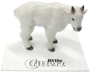 MOUNTAIN GOAT White "Alpine" New Figurine MINIATURE Porcelain LITTLE CRITTERZ LC152   Collectible Figurines