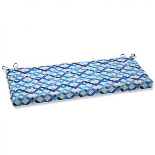Pillow Perfect Bench Cushion   Parallel Play Lagoon
