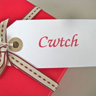 'cwtch' gift tag by chapel cards