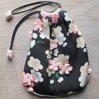 vintage silk kimono fabric purse by ava mae designs