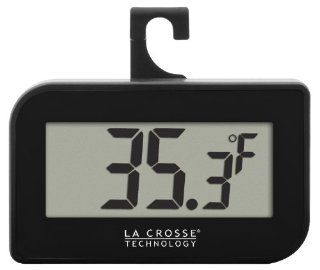 La Crosse Technology 314 152 B Digital Refrigerator Freezer Thermometer with Hook   Weather Stations
