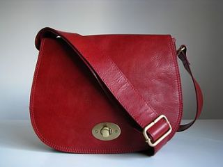 leather handbag messenger style by the leather store