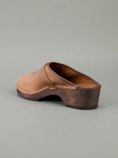 Moheda Toffeln Leather And Wood Clog