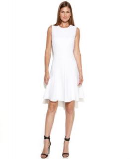 Calvin Klein Cap Sleeve Pleated Dress   Dresses   Women